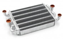 Теплообменник битермический для котла Ferroli Domiproject C24D, F24D, FerEasy C24D, F24D - 39837660, 39841310, 902613760 (аналог)